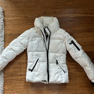 White puffer SAM jacket for girls